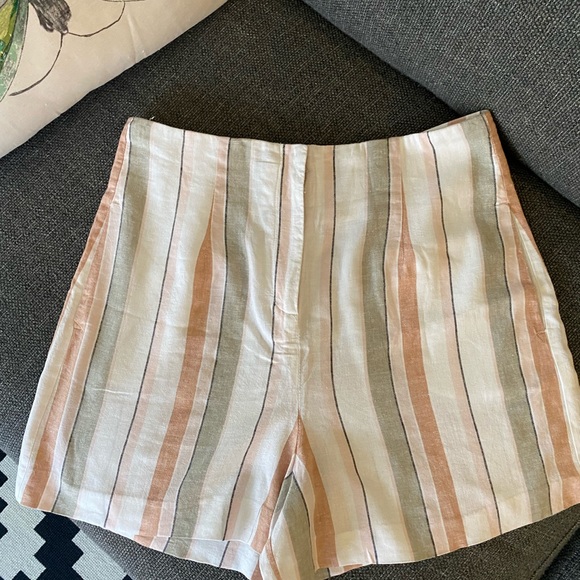 Beautiful high waisted linen shorts - Picture 3 of 9